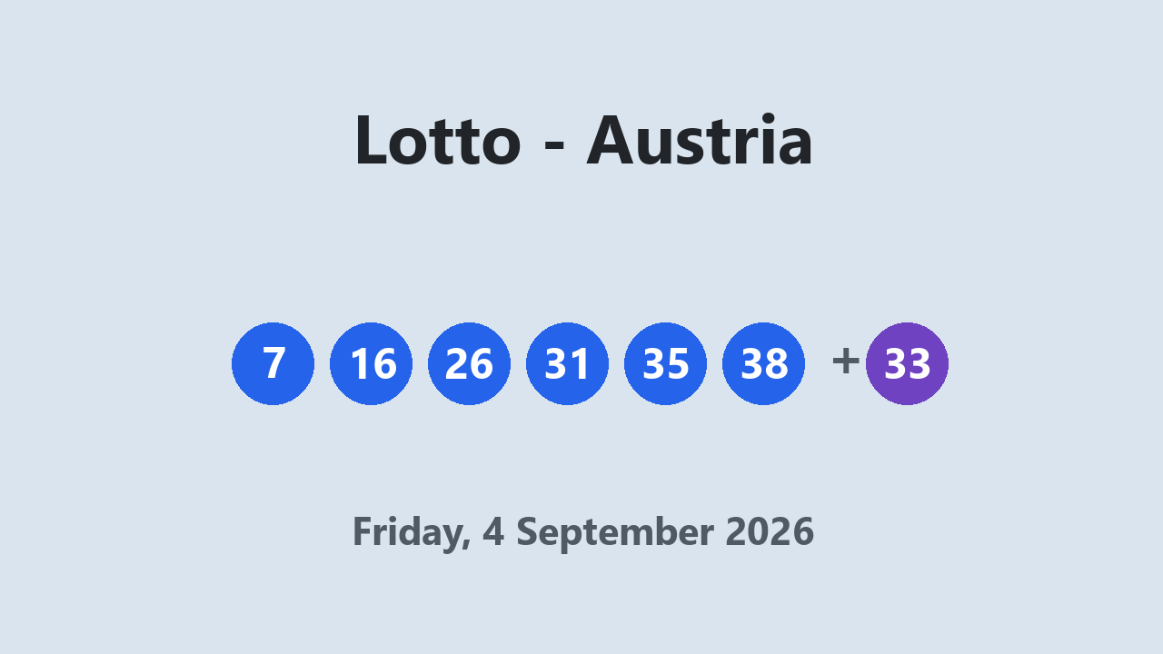 Lotto results 4 September 2026