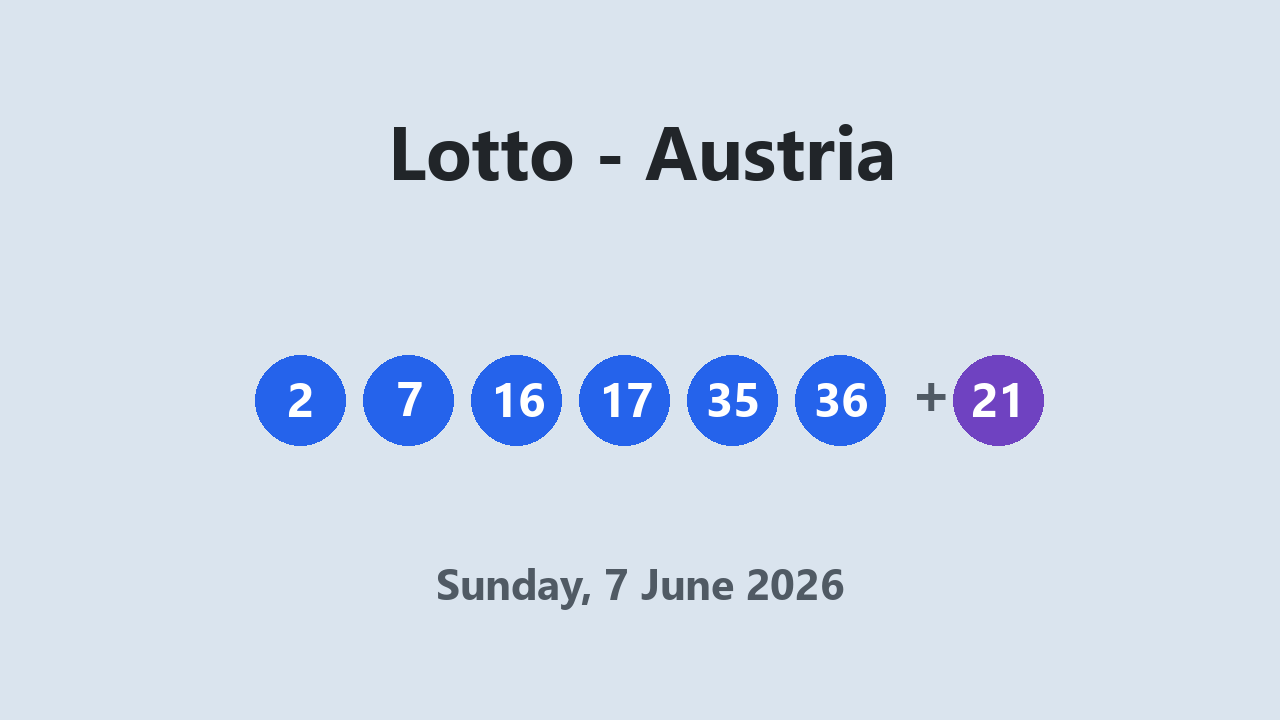 Lotto results 7 June 2026