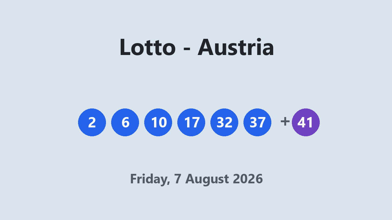 Lotto results 7 August 2026