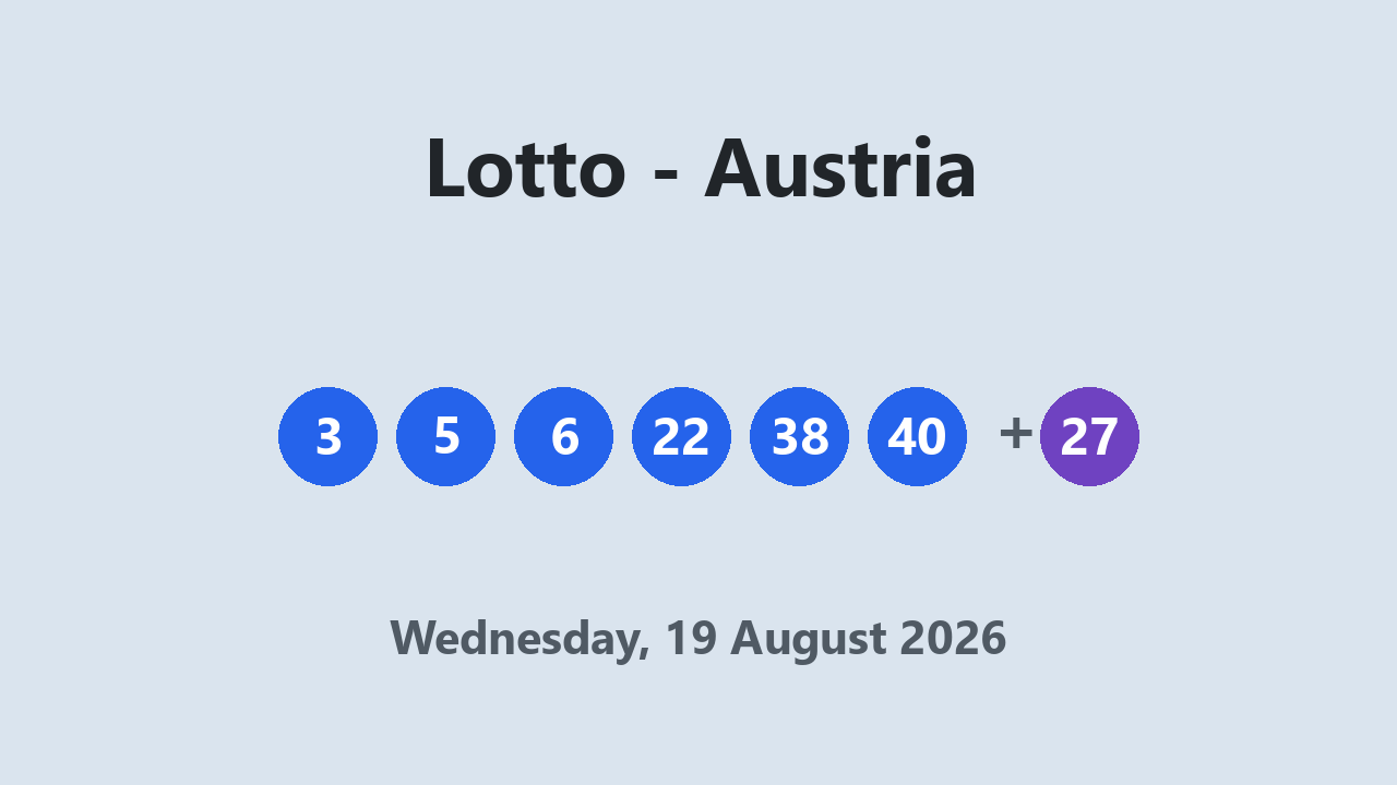 Lotto results 19 August 2026