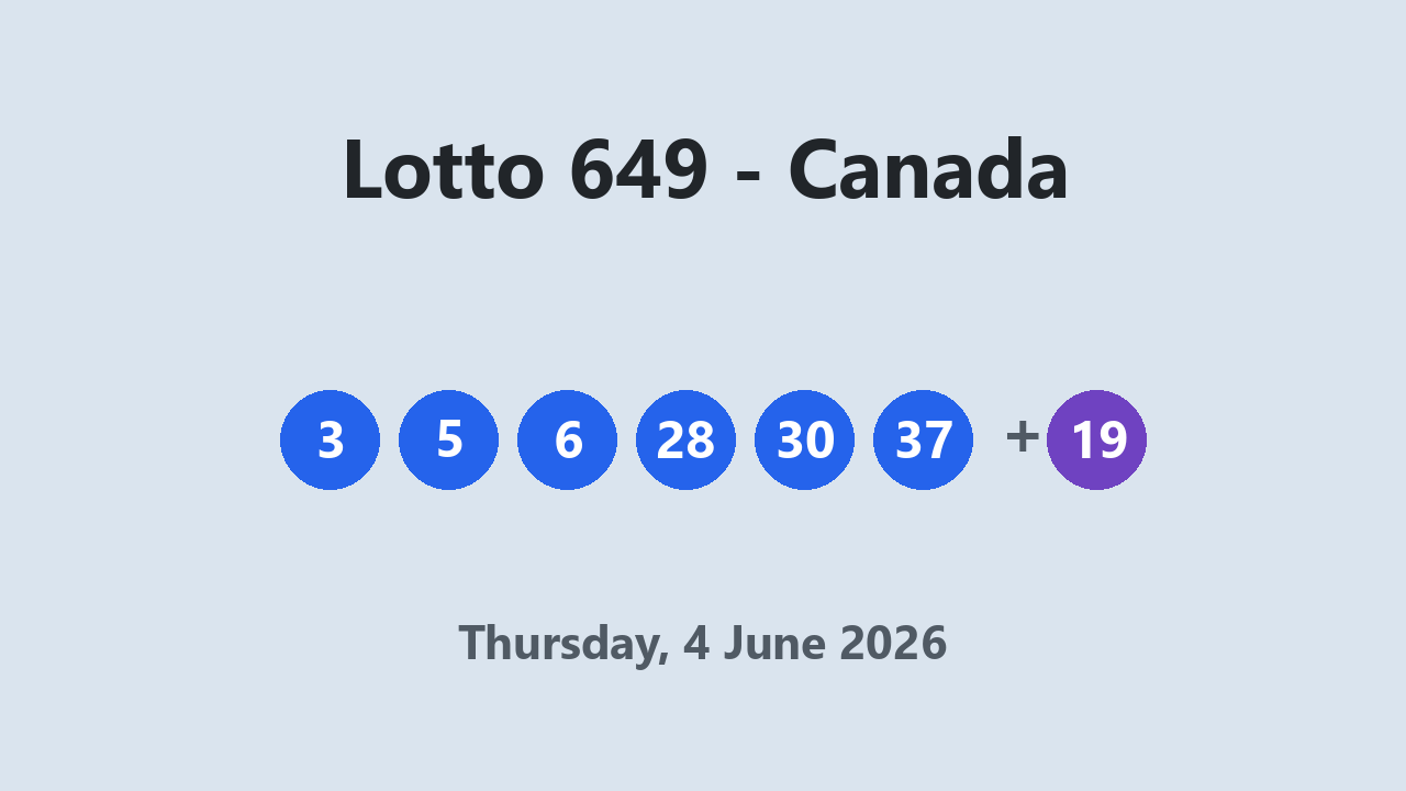 Lotto 649 results 4 June 2026