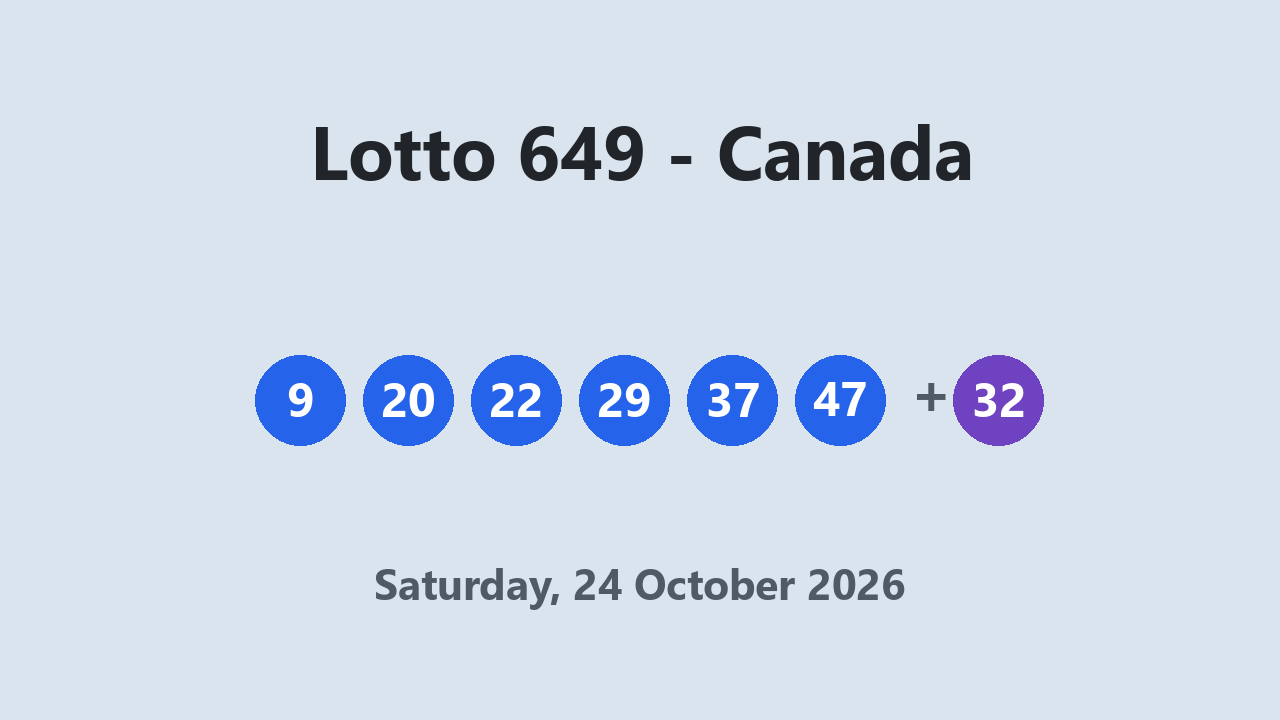 Lotto 649 results 24 October 2026
