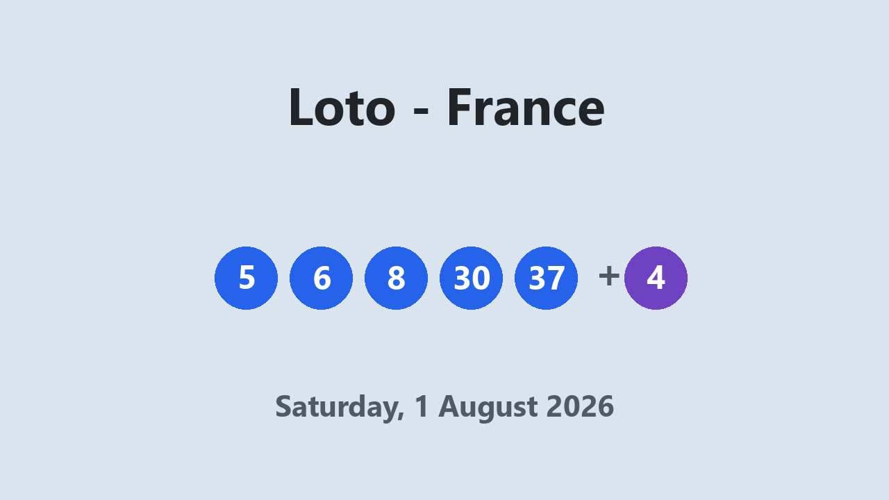 Loto results 1 August 2026