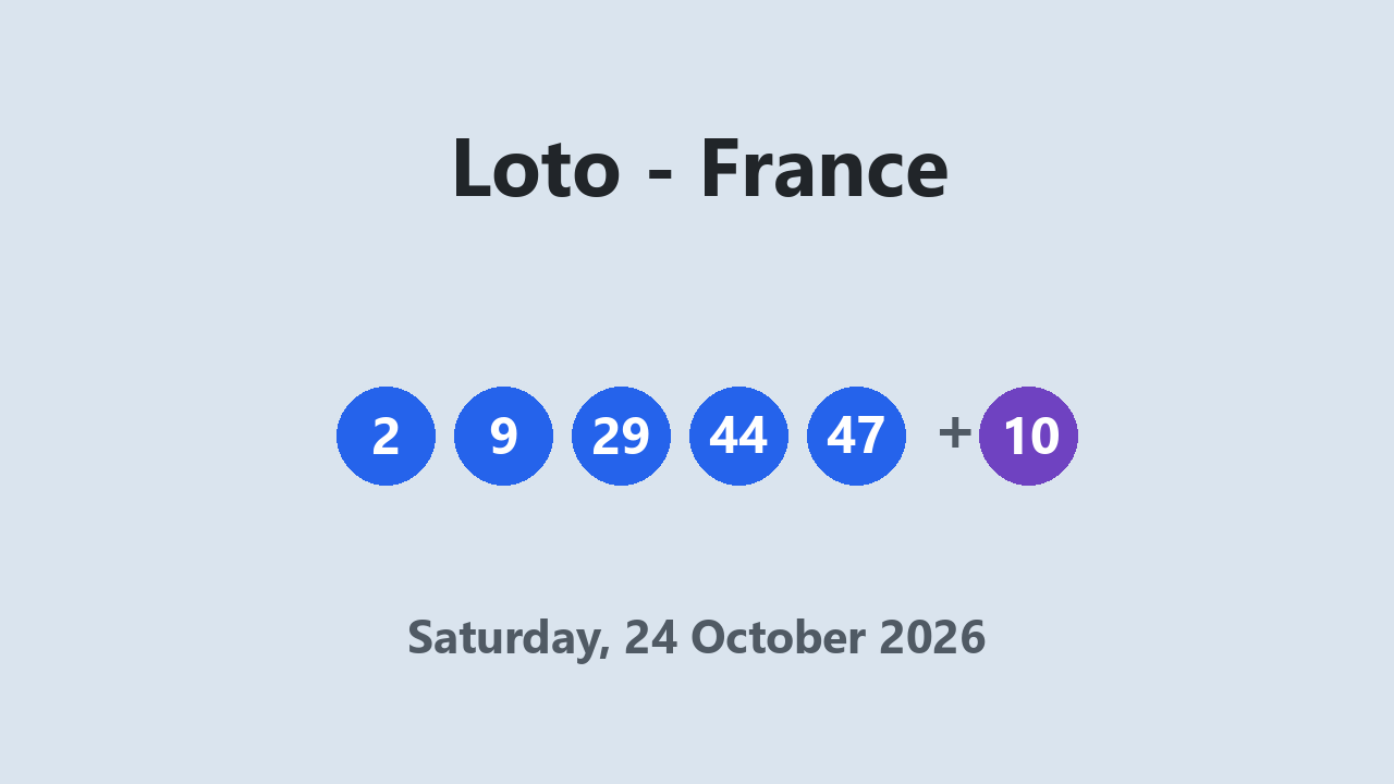 Loto results 24 October 2026
