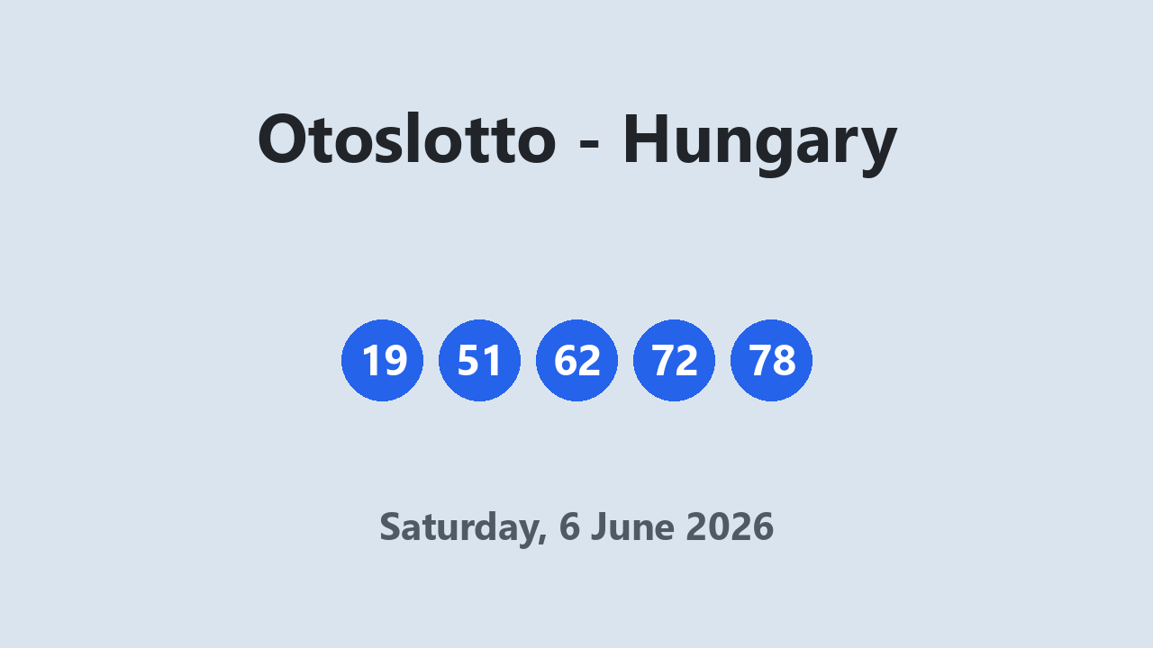 Otoslotto results 6 June 2026