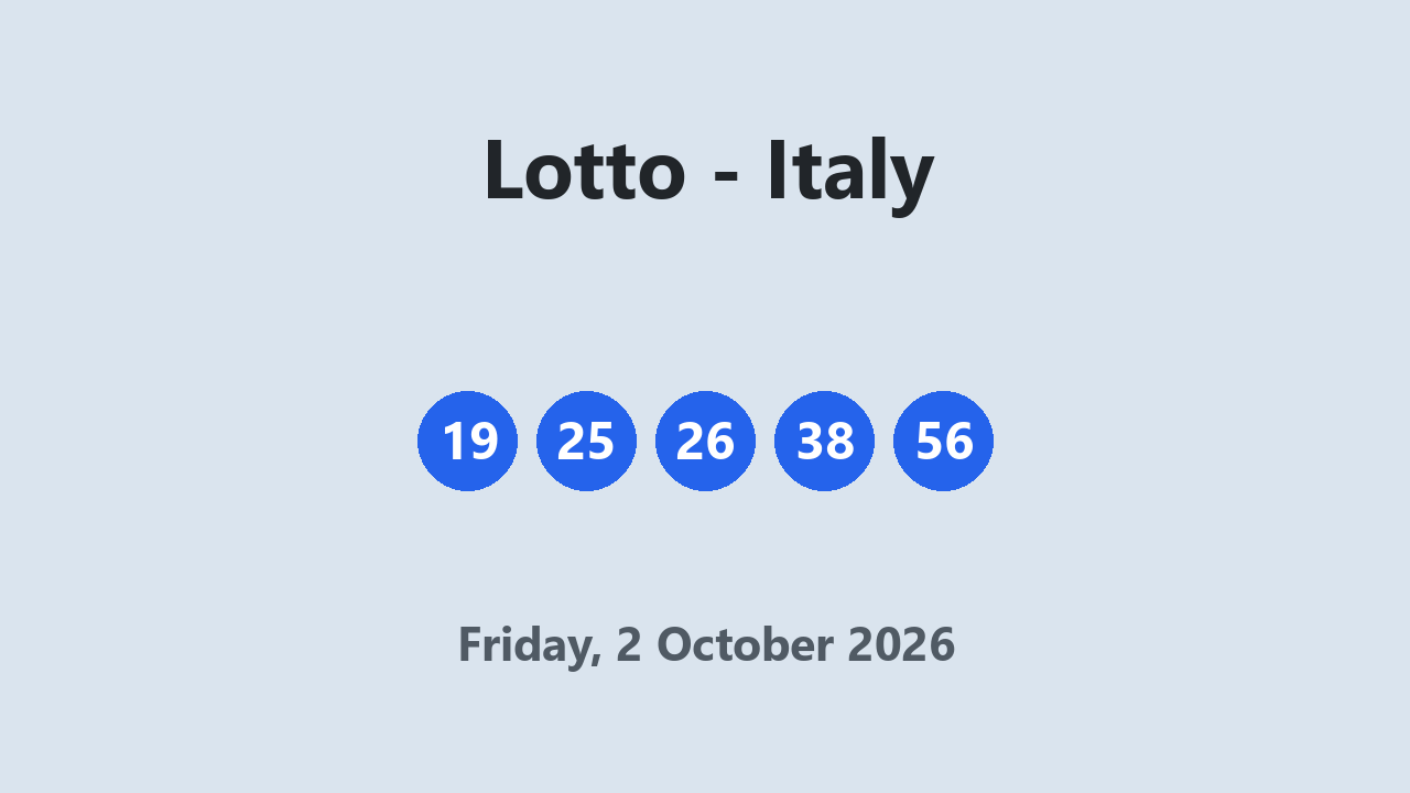 Lotto results 2 October 2026