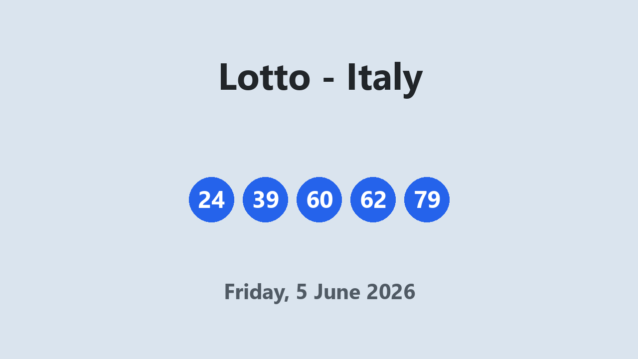 Lotto results 5 June 2026