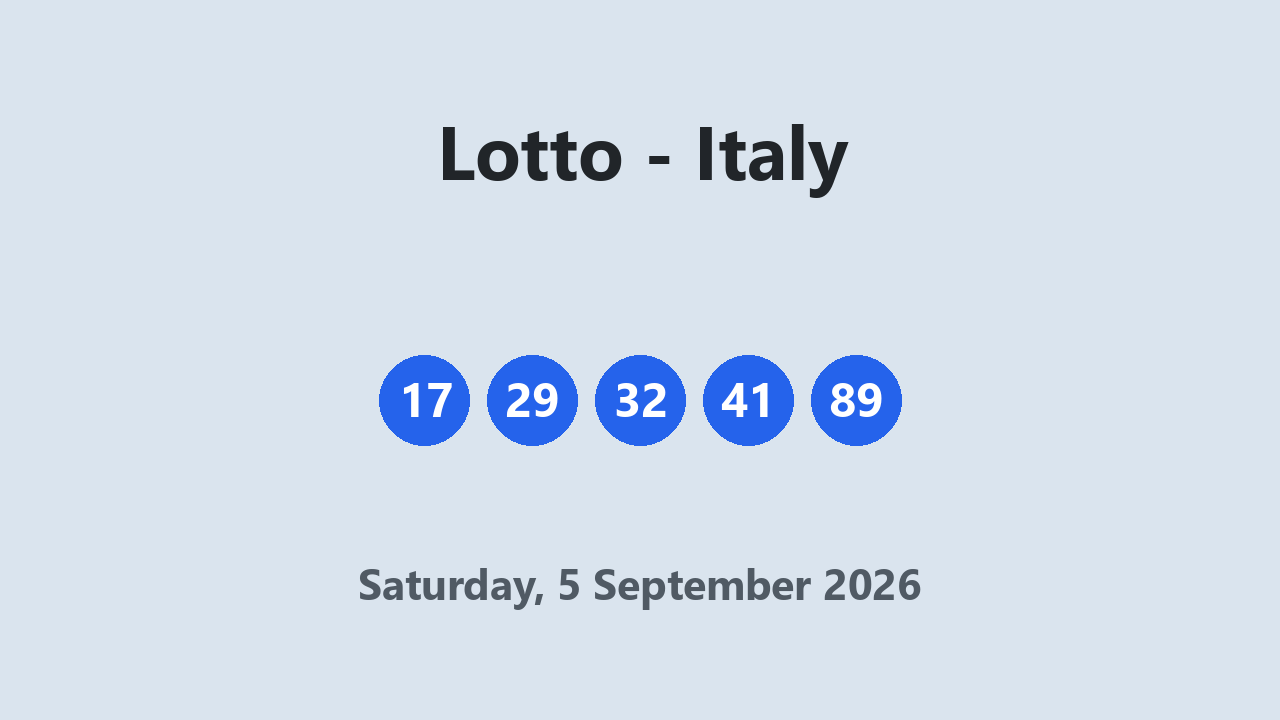 Lotto results 5 September 2026