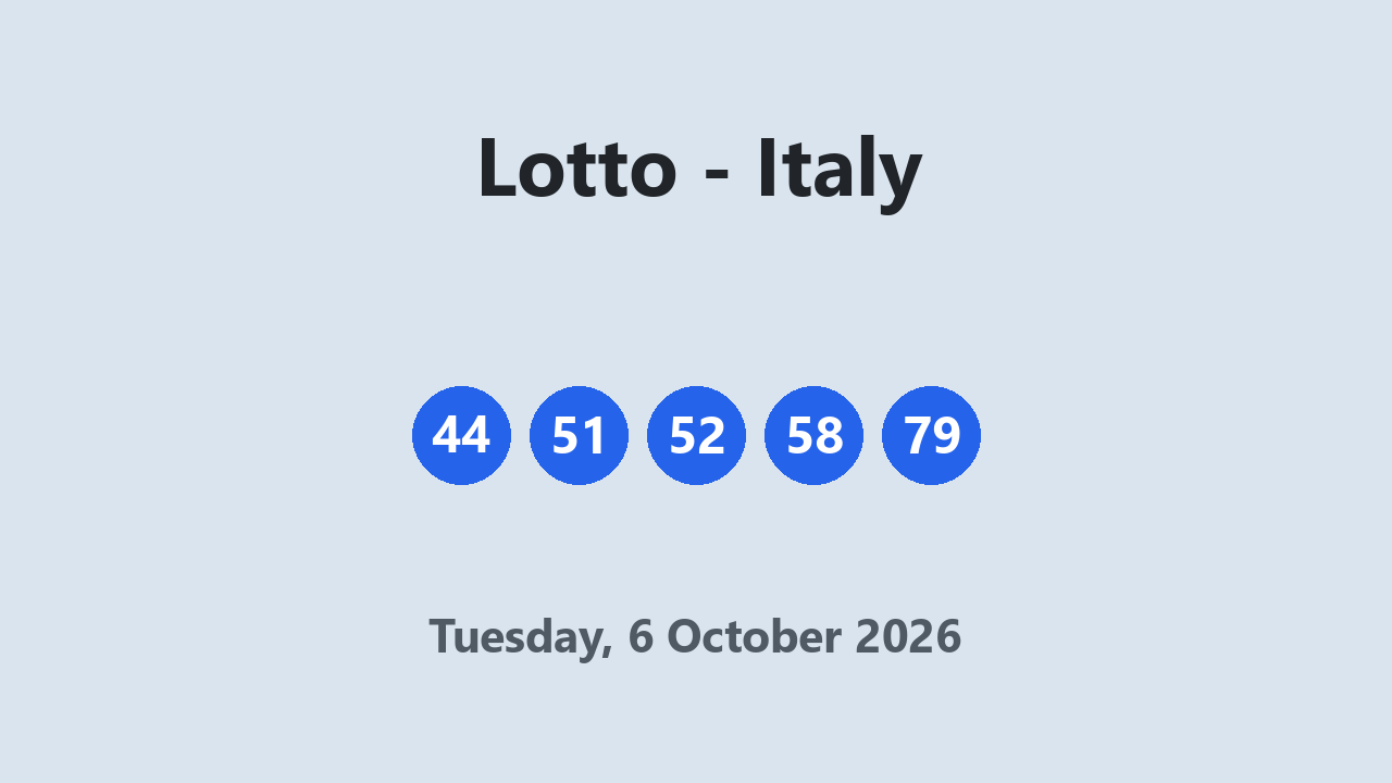 Lotto results 6 October 2026