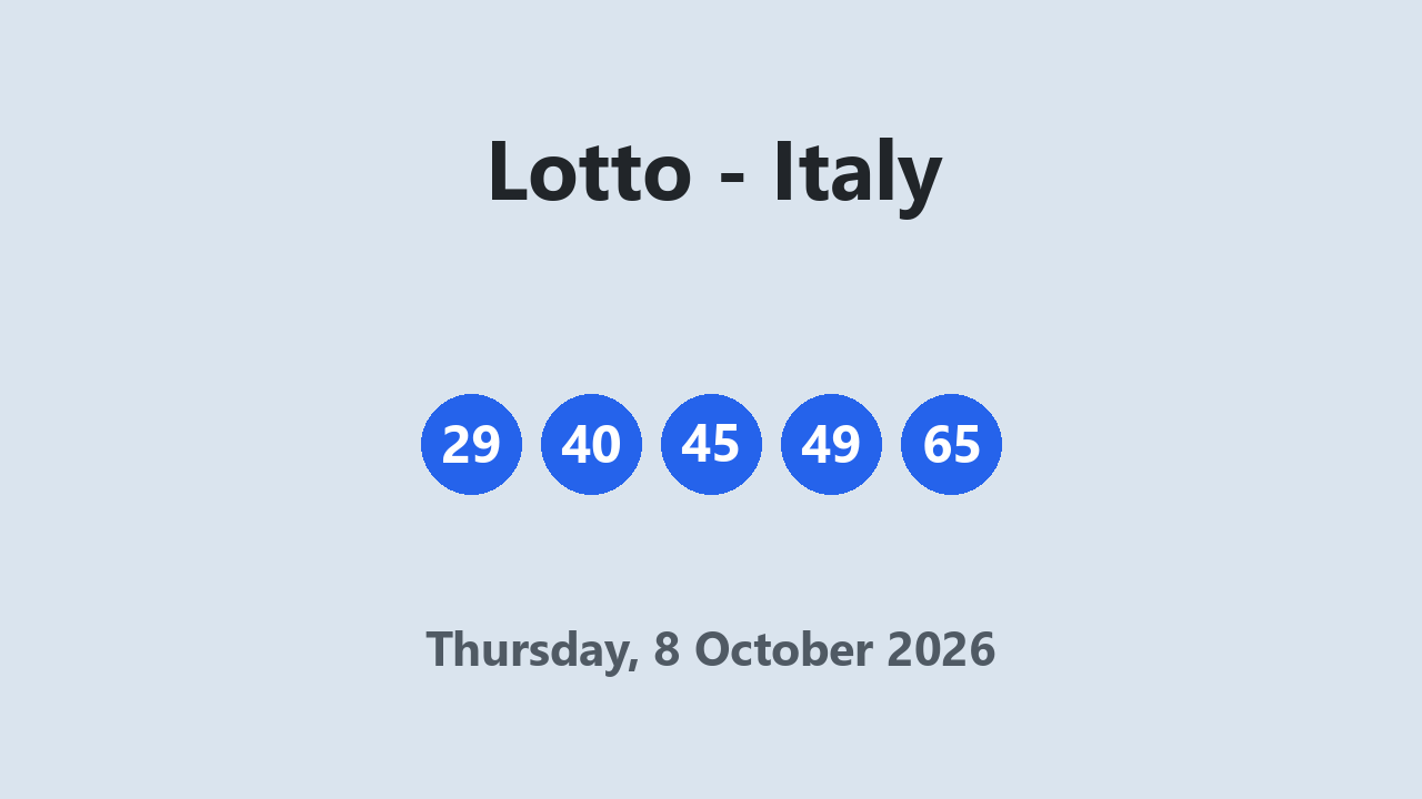 Lotto results 8 October 2026