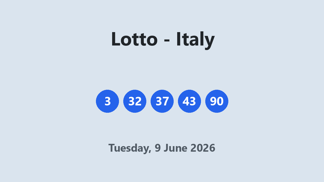Lotto results 9 June 2026