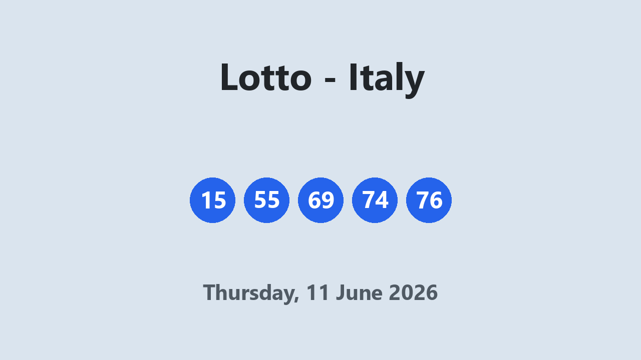 Lotto results 11 June 2026