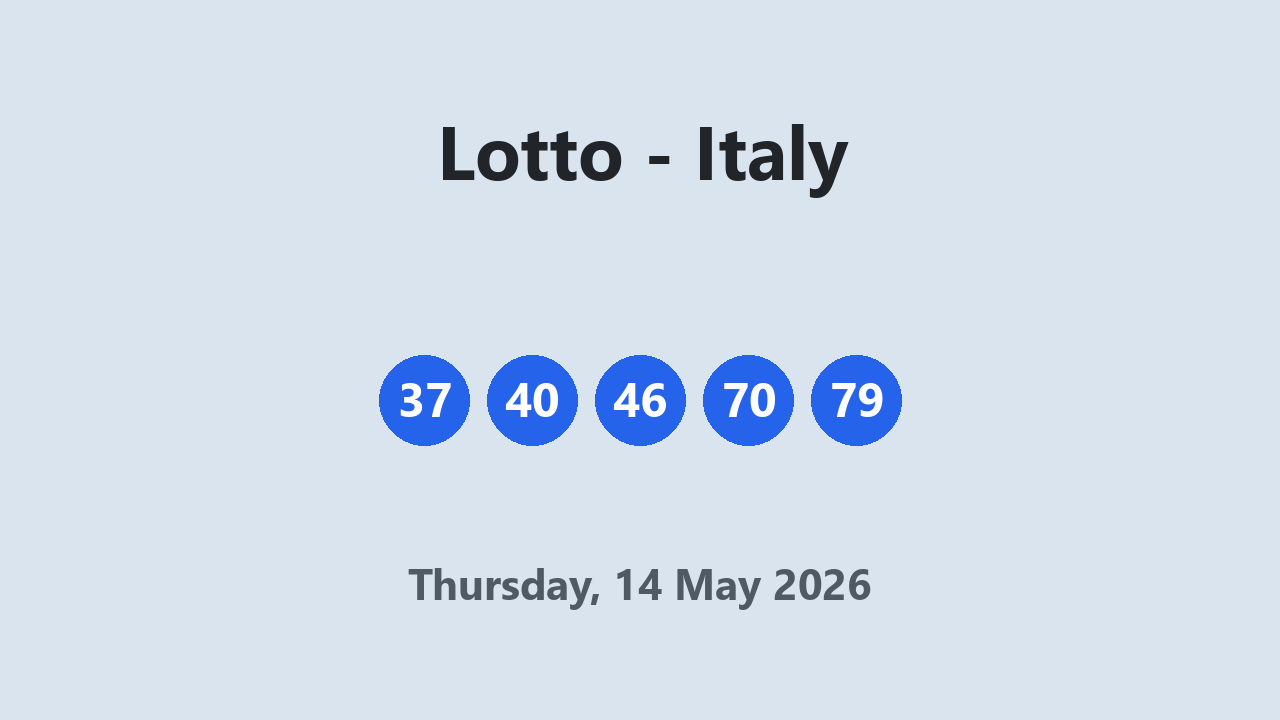 Lotto results 14 May 2026