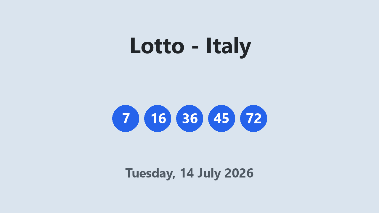 Lotto results 14 July 2026