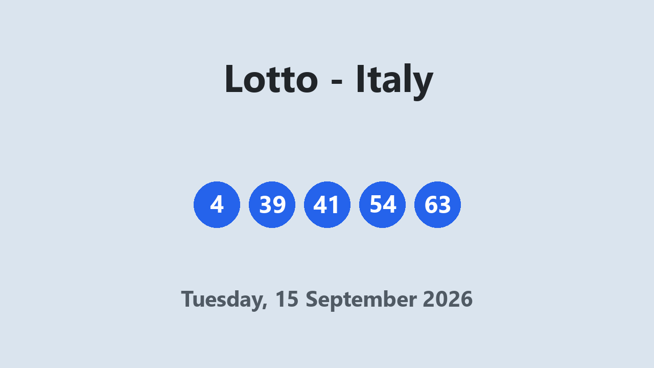 Lotto results 15 September 2026