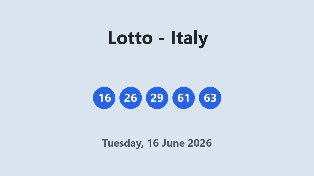 Lotto results 16 June 2026