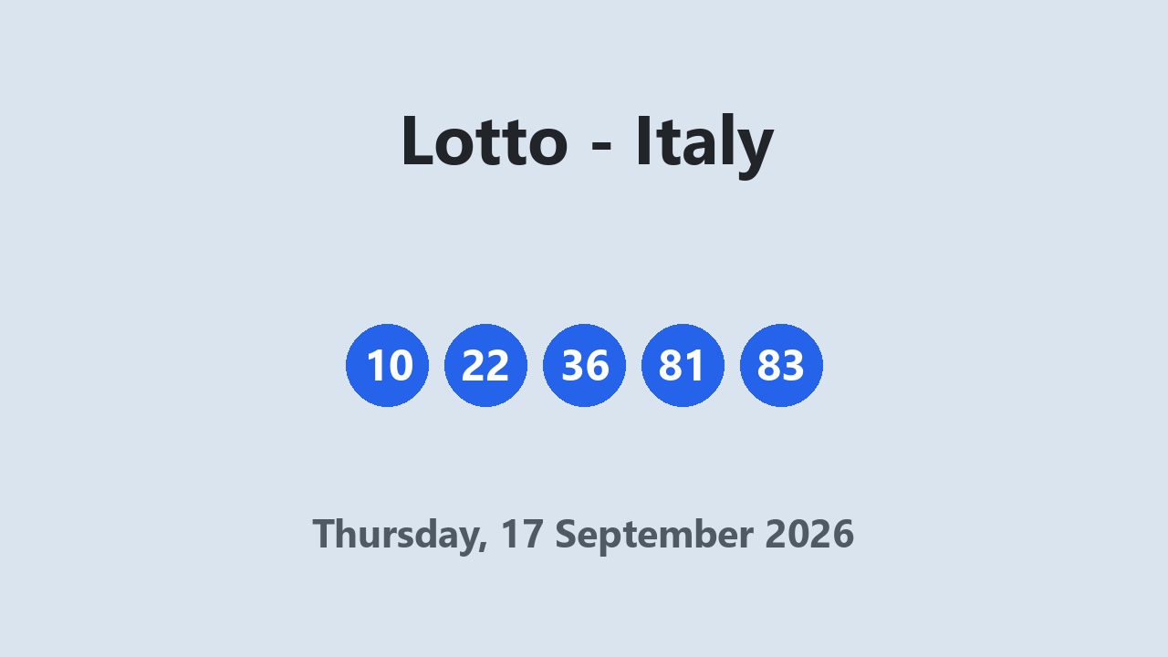 Lotto results 17 September 2026