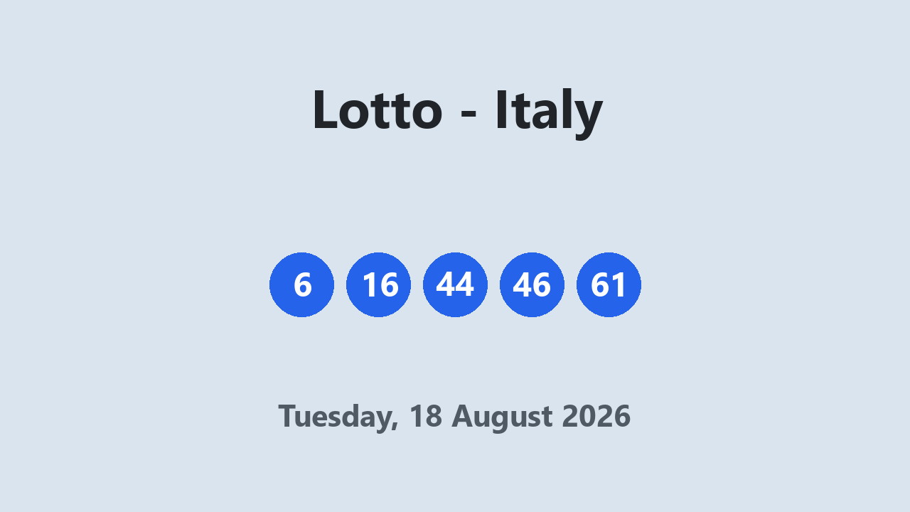 Lotto results 18 August 2026