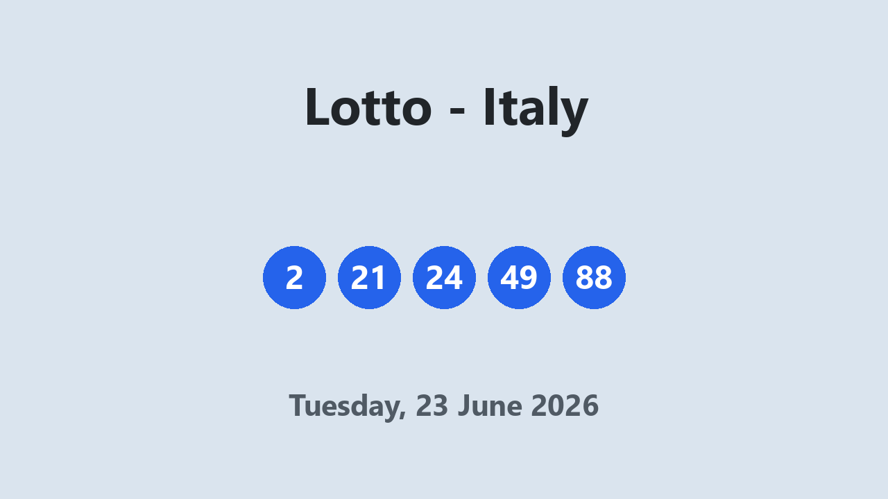 Lotto results 23 June 2026