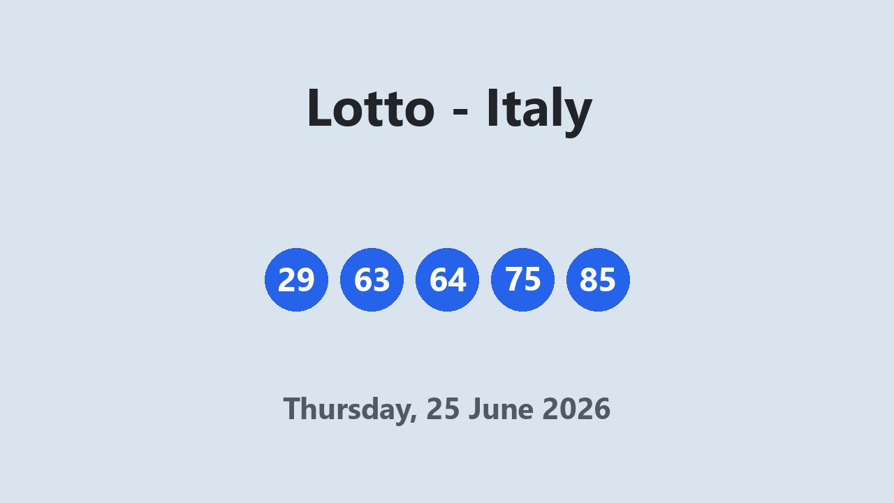 Lotto results 25 June 2026