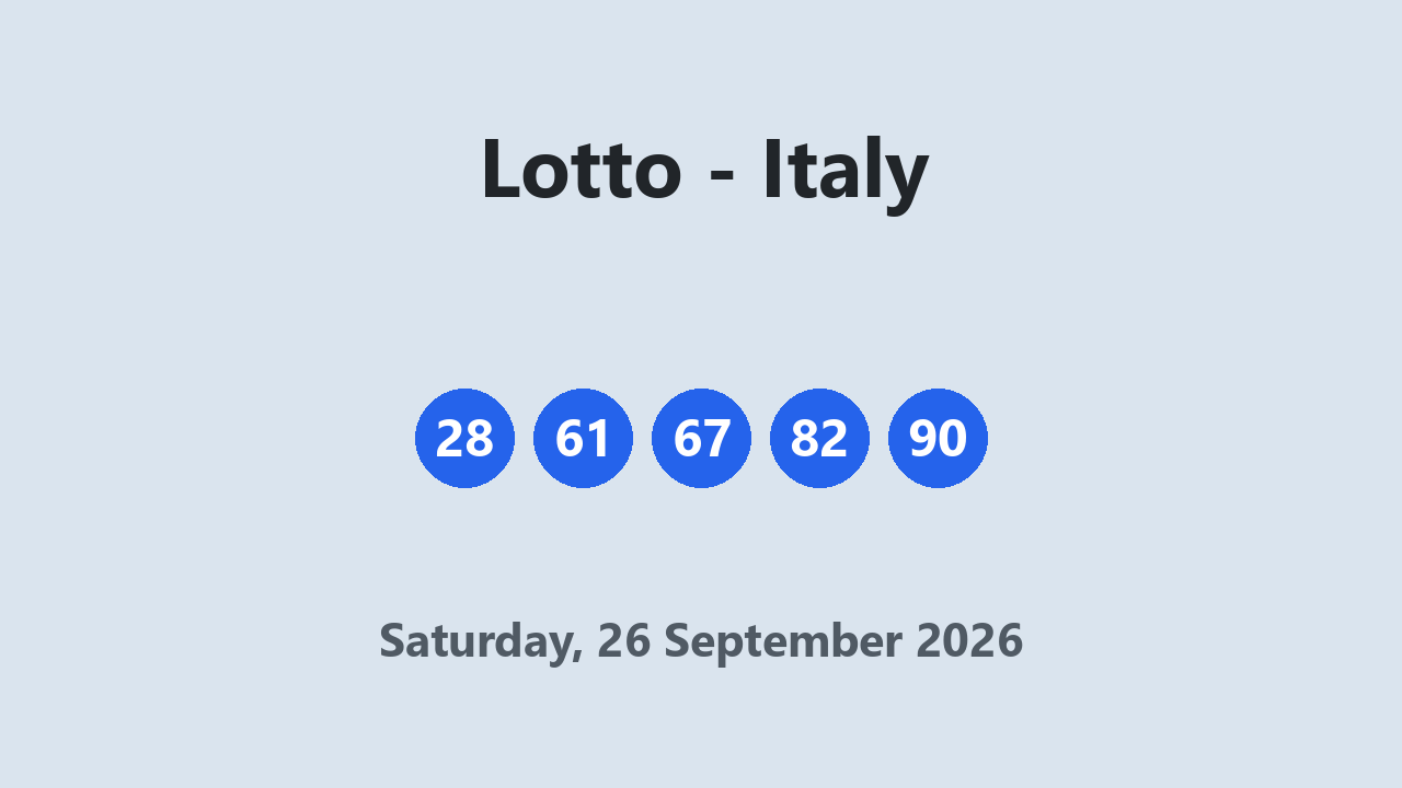 Lotto results 26 September 2026