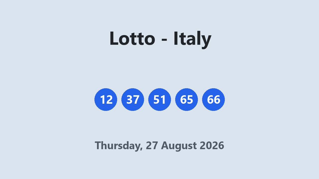 Lotto results 27 August 2026