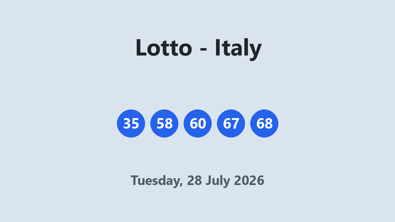 Lotto results 28 July 2026