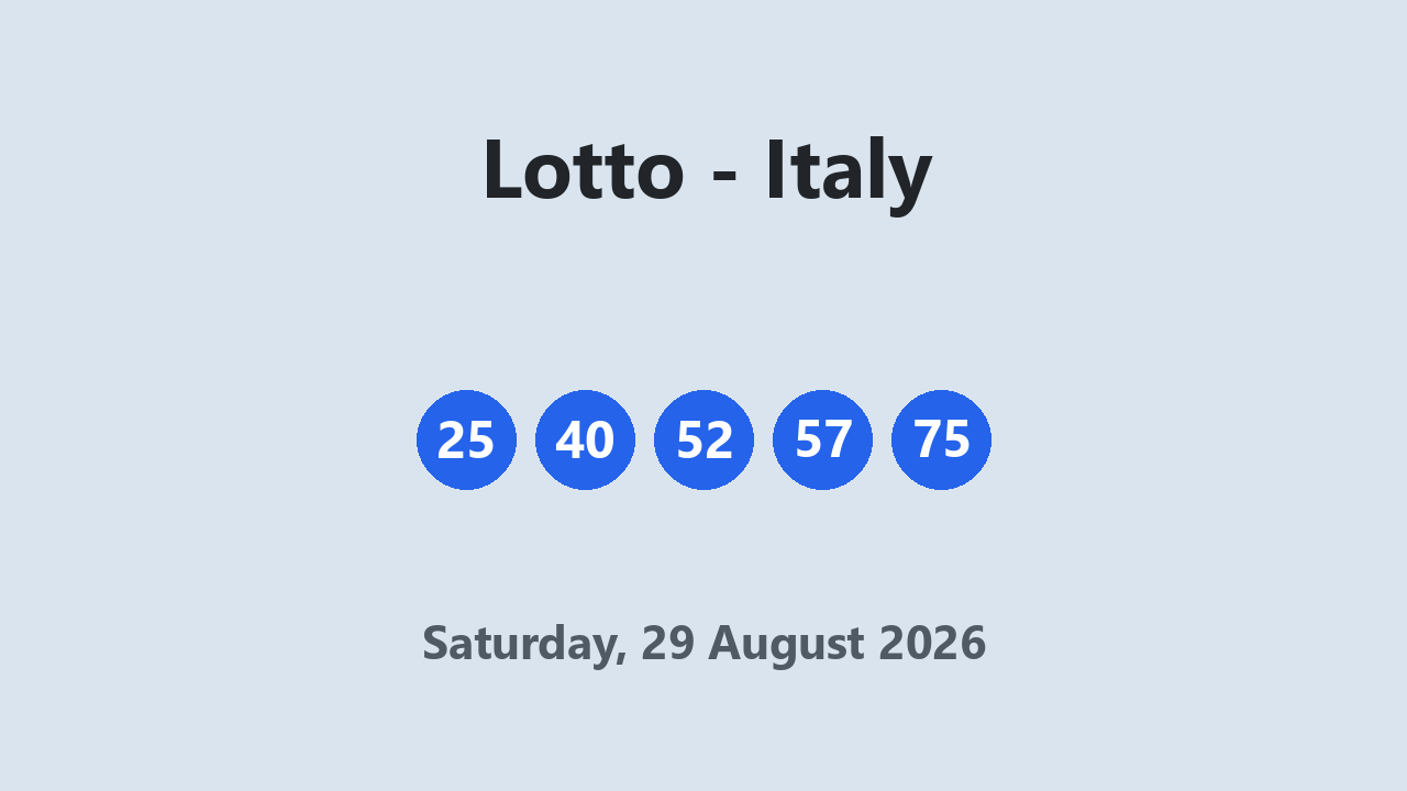 Lotto results 29 August 2026