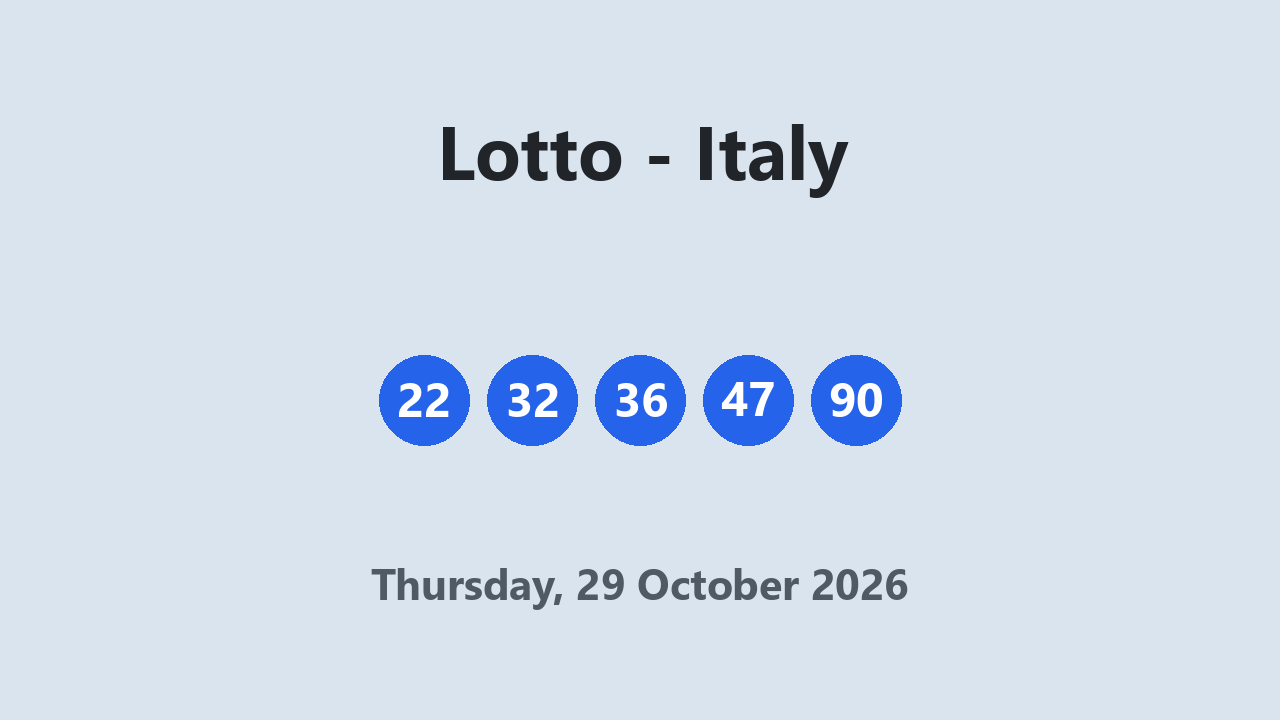Lotto results 29 October 2026