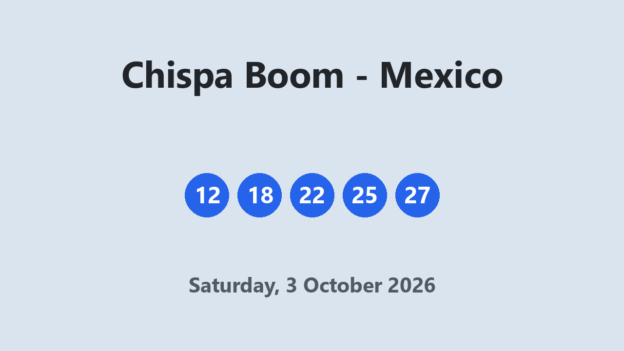 Chispa Boom results 3 October 2026