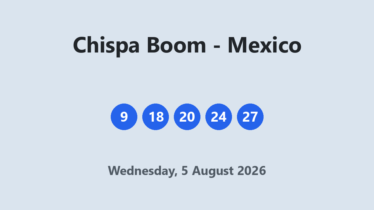 Chispa Boom results 5 August 2026
