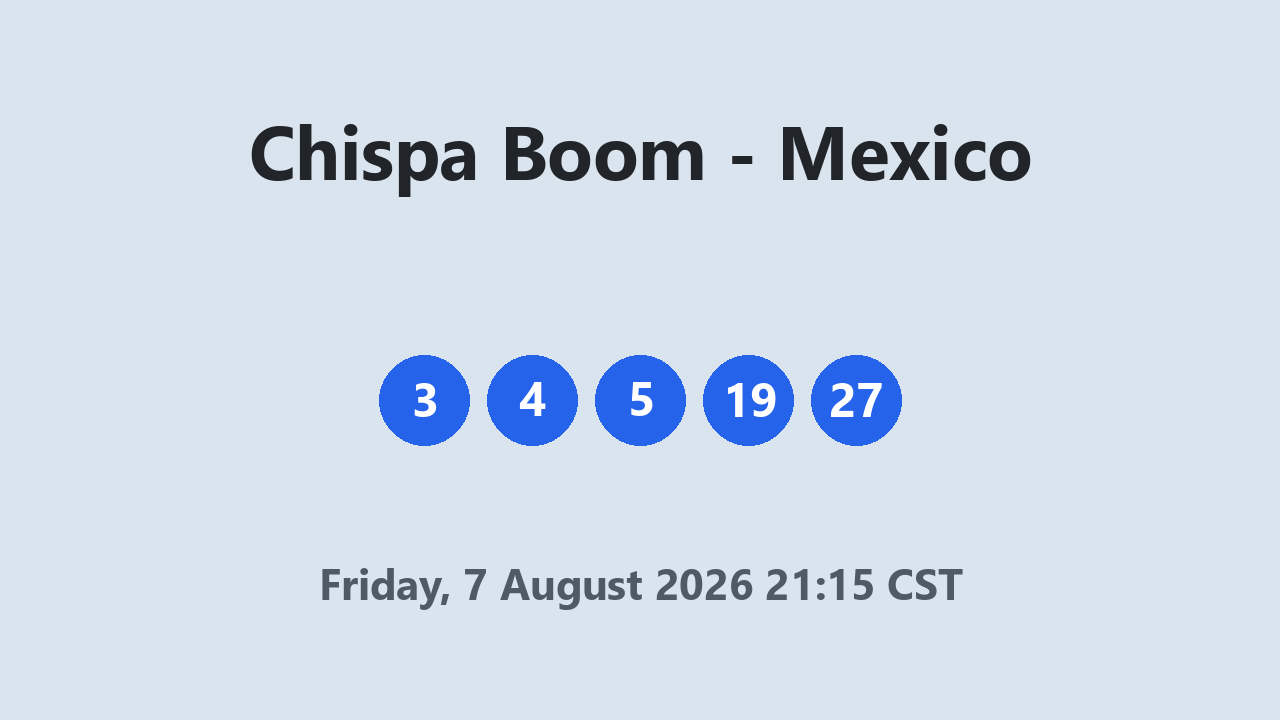 Chispa Boom results 7 August 2026 21:15 CST