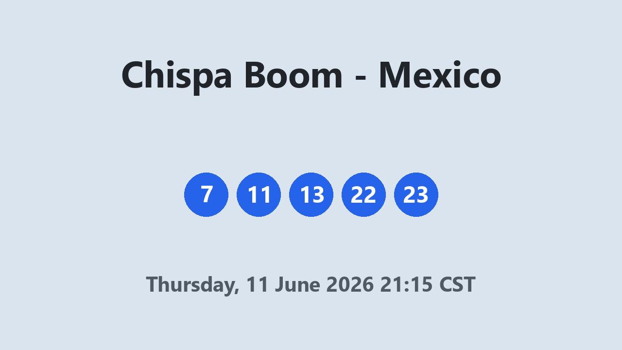 Chispa Boom results 11 June 2026 21:15 CST
