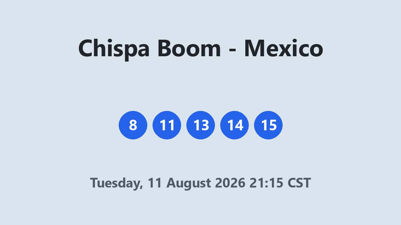 Chispa Boom results 11 August 2026 21:15 CST