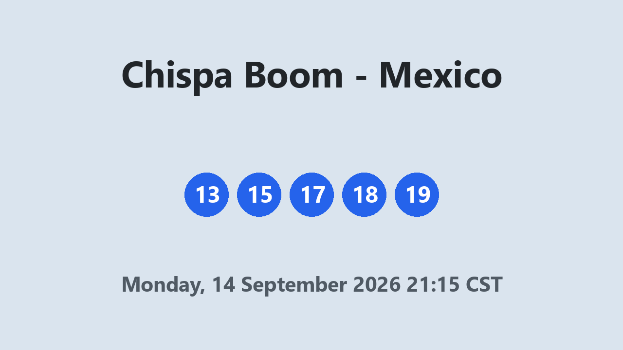 Chispa Boom results 14 September 2026 21:15 CST