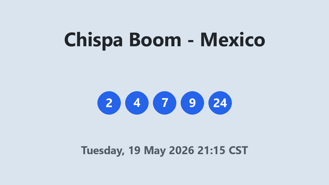 Chispa Boom results 19 May 2026 21:15 CST