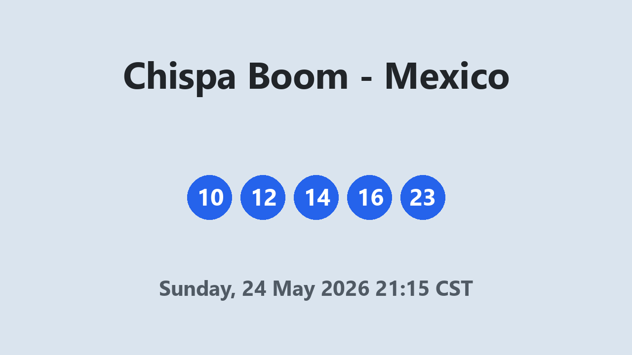 Chispa Boom results 24 May 2026 21:15 CST