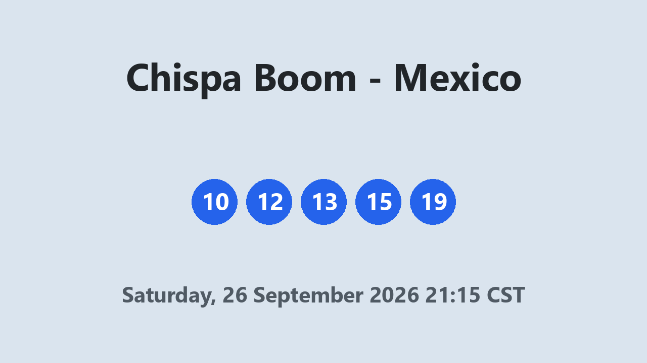 Chispa Boom results 26 September 2026 21:15 CST