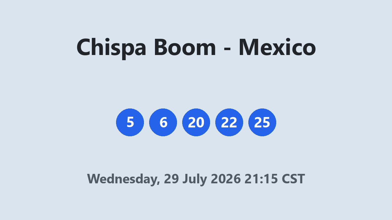 Chispa Boom results 29 July 2026 21:15 CST