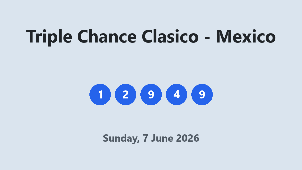 Triple Chance Clasico results 7 June 2026