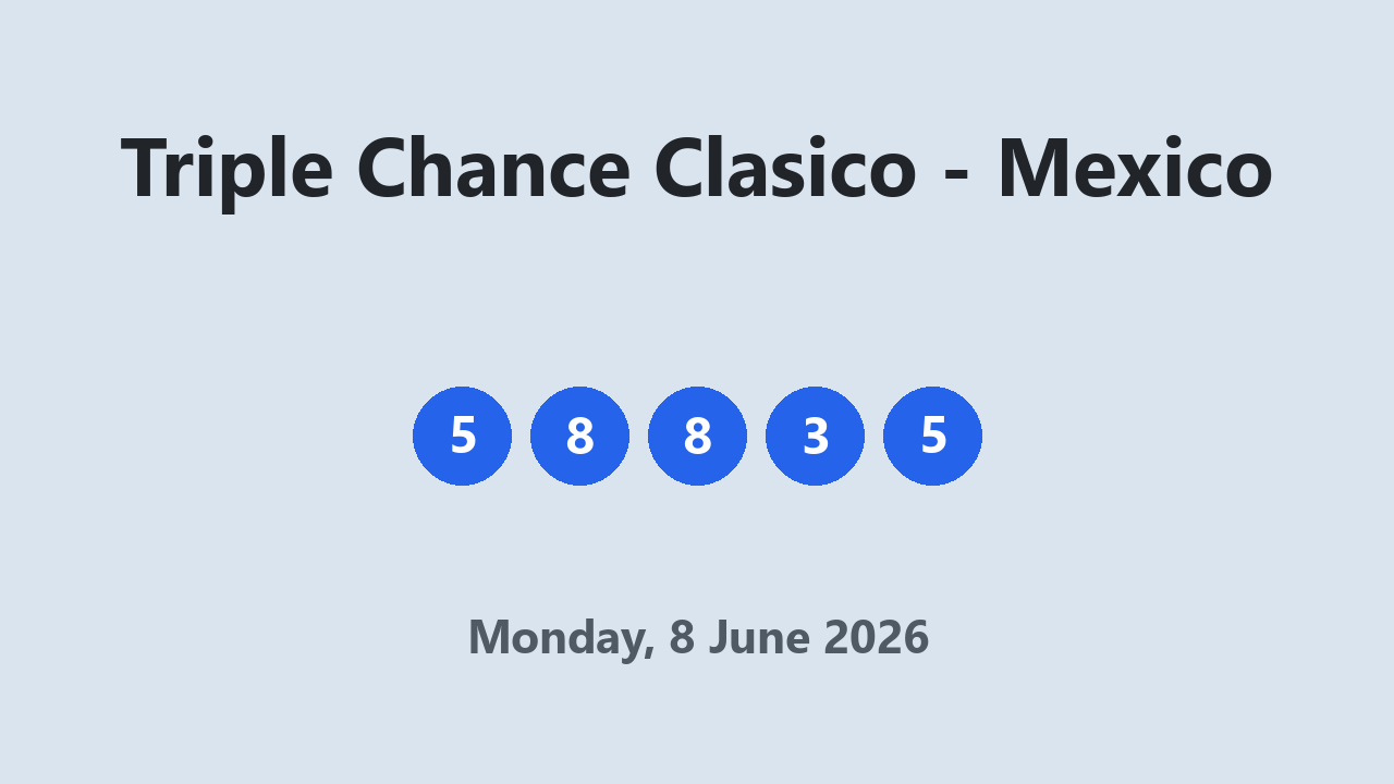 Triple Chance Clasico results 8 June 2026