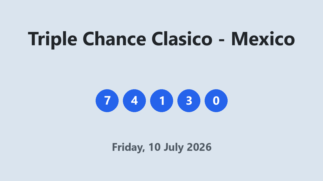 Triple Chance Clasico results 10 July 2026