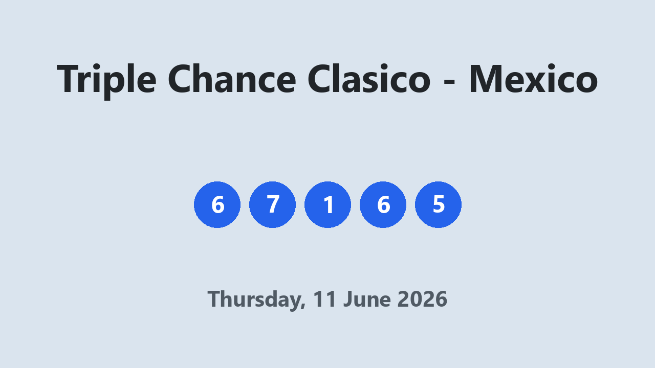 Triple Chance Clasico results 11 June 2026