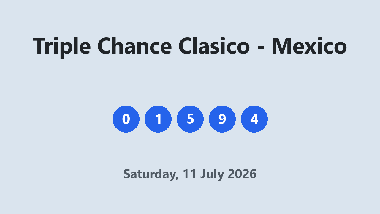 Triple Chance Clasico results 11 July 2026