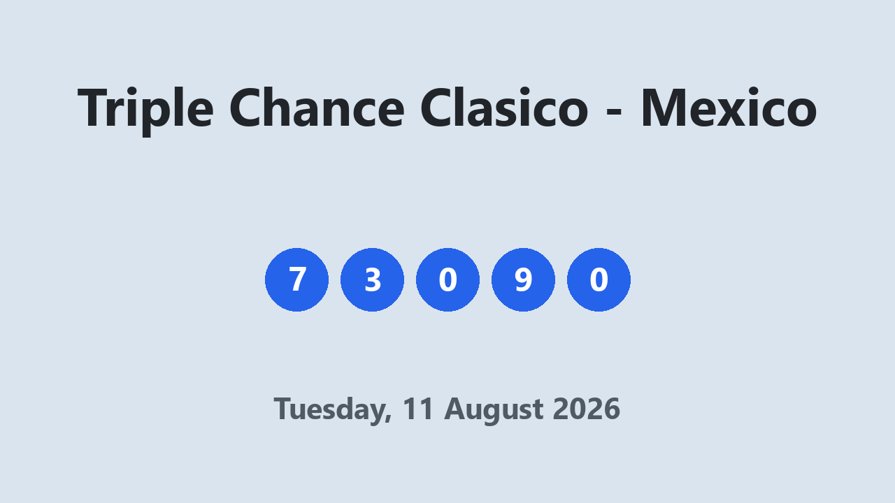 Triple Chance Clasico results 11 August 2026