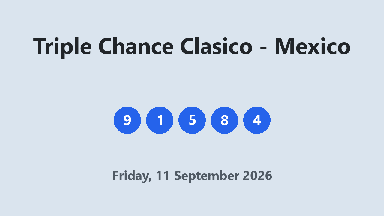 Triple Chance Clasico results 11 September 2026