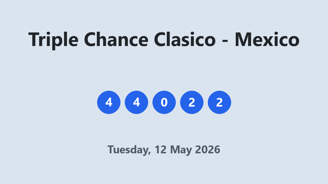 Triple Chance Clasico results 12 May 2026