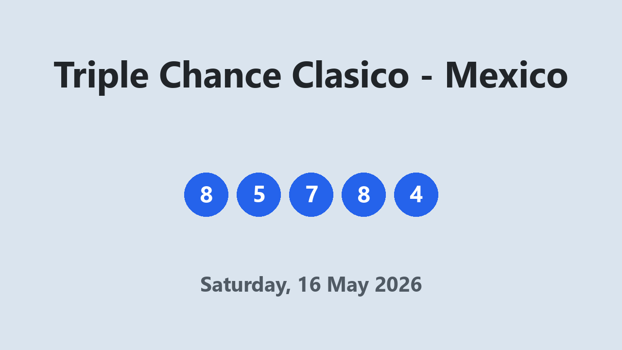 Triple Chance Clasico results 16 May 2026