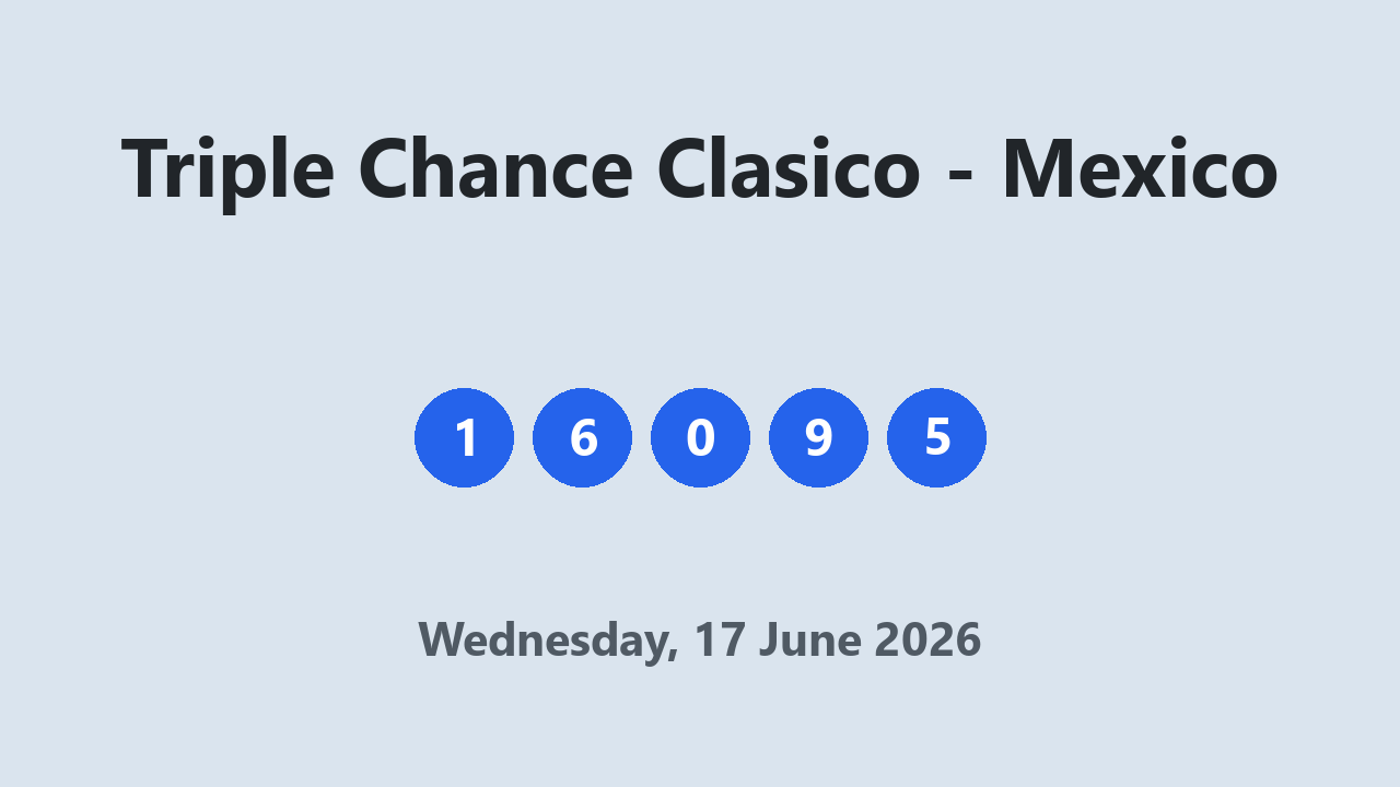 Triple Chance Clasico results 17 June 2026