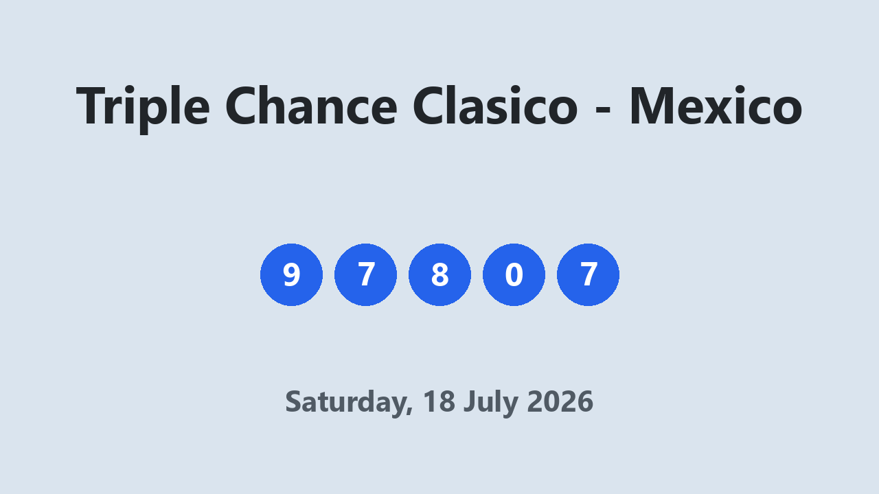 Triple Chance Clasico results 18 July 2026